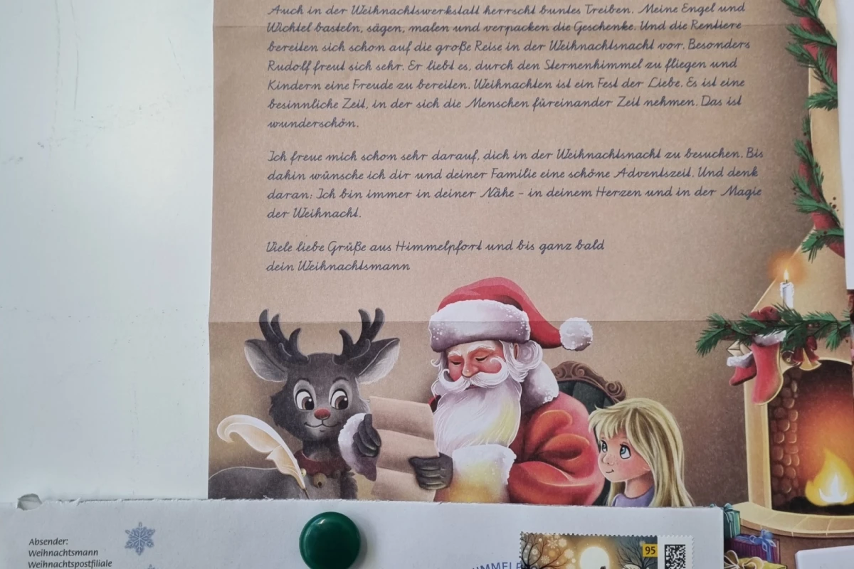 Antwortbrief des Weihnachtsmanns an die Kita-Kinder