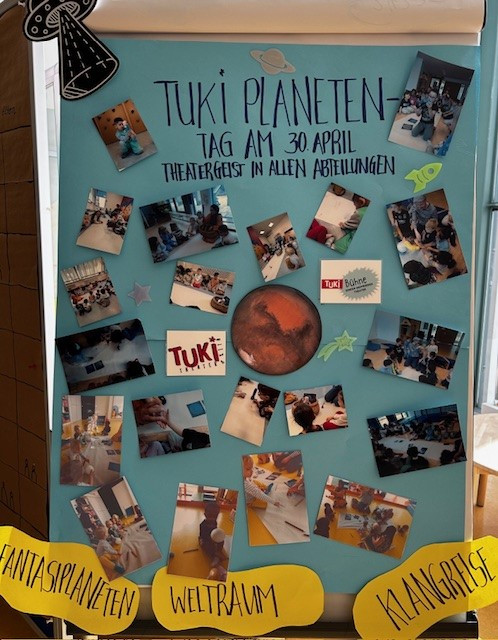 Projekttag zum Thema Planeten - Kita Letteallee mit Theaterpädagogen des Atze Musiktheaters