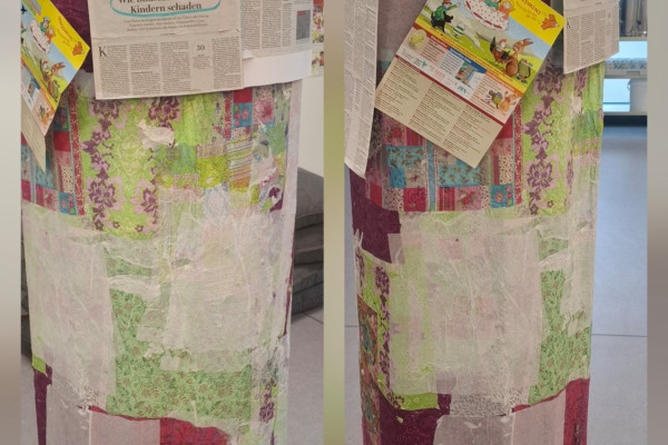 Aushänge an der Infosäule in der Kita Wallenbergstraße